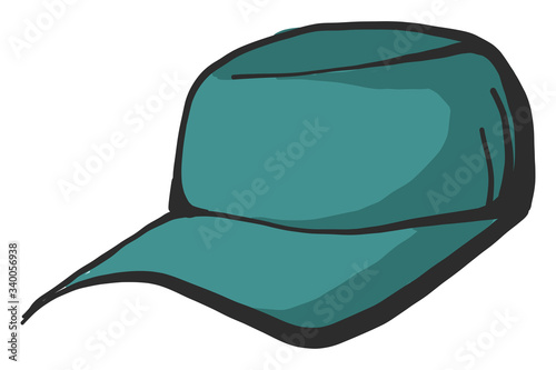 Green hat, illustration, vector on white background