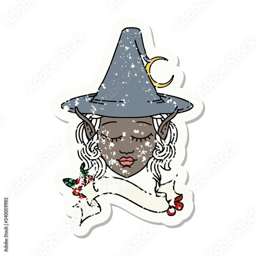 elf mage character face illustration