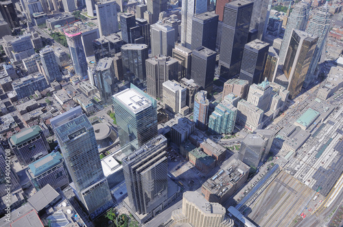 Photography Aerial view of the city center. Toronto. Canada.