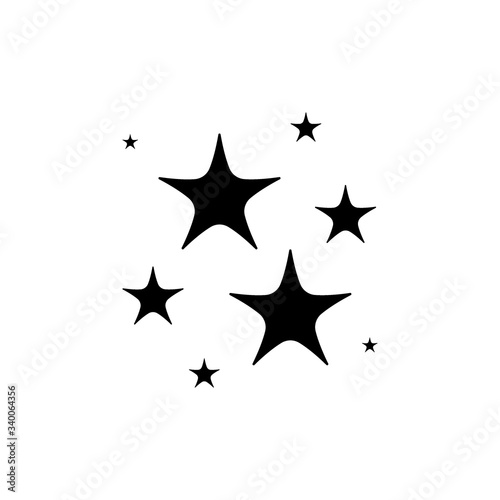 Stars sparkle icon flat vector illustration