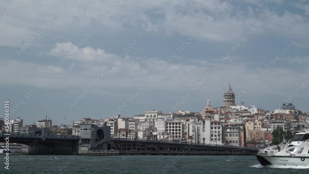 Galata Bridge and Golden Horn. The Golden Horn is a major urban waterway and the primary inlet of the Bosphorus in Istanbul. Galata Bridge and Golden Horn. The Golden Horn is a major urban waterway and the primary inlet of the Bosphorus in Istanbul.
