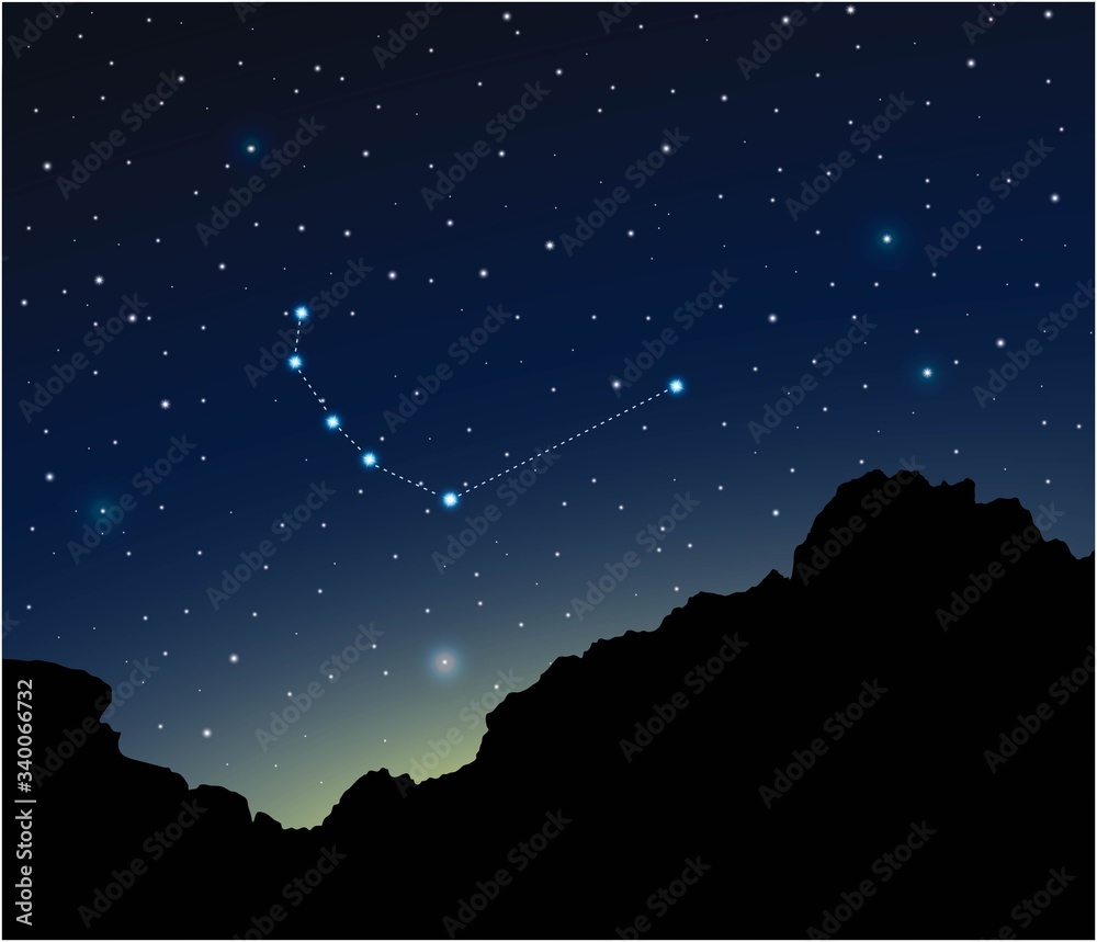 Obraz premium Constellation Corona Australis in deep space