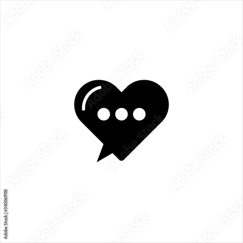 Love Chat vector symbol icon or logo.