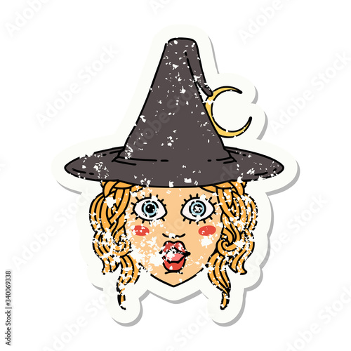 human mage character grunge sticker