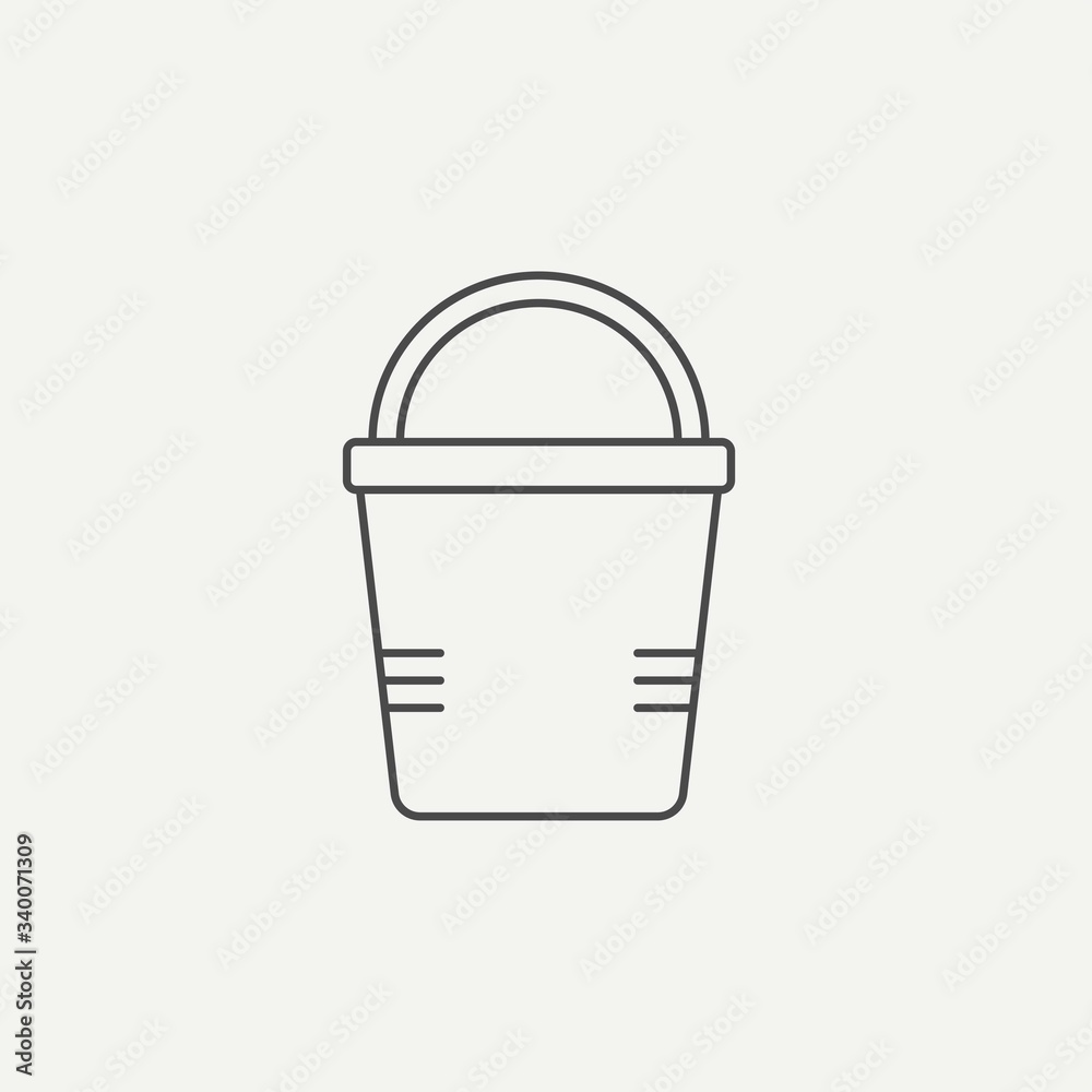 Bucket vector icon sign symbol Bucket vector icon sign symbol