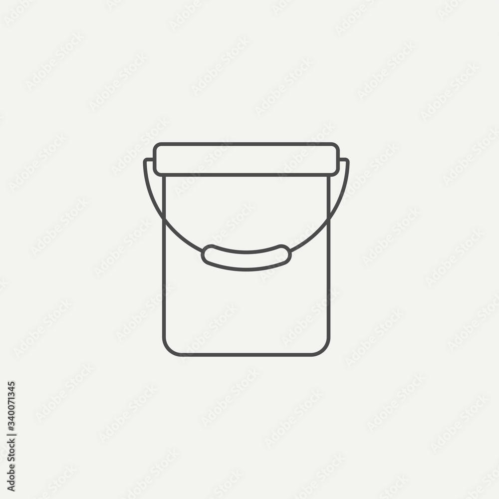 Bucket vector icon sign symbol