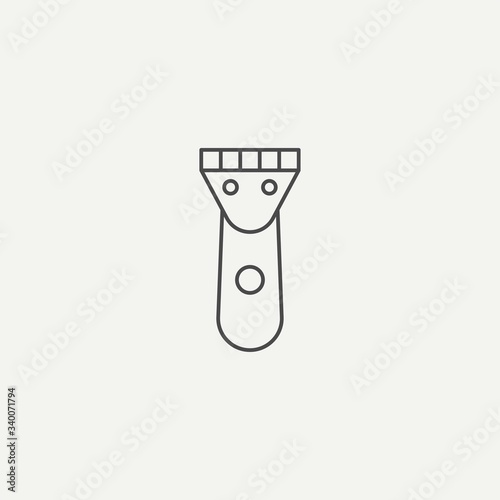Electric razor vector icon sign symbol