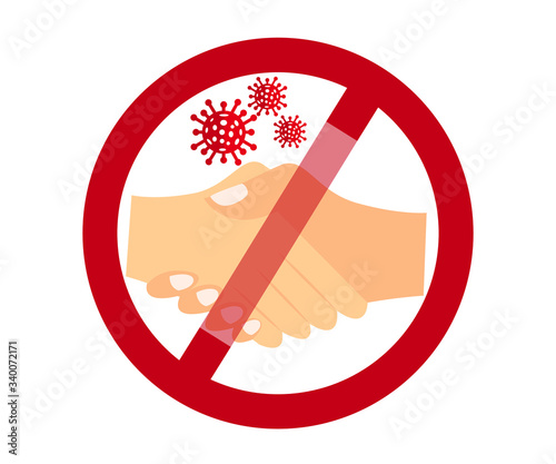 shaking hands is prohibited. Coronovirus, covid19, 2019 nCov.