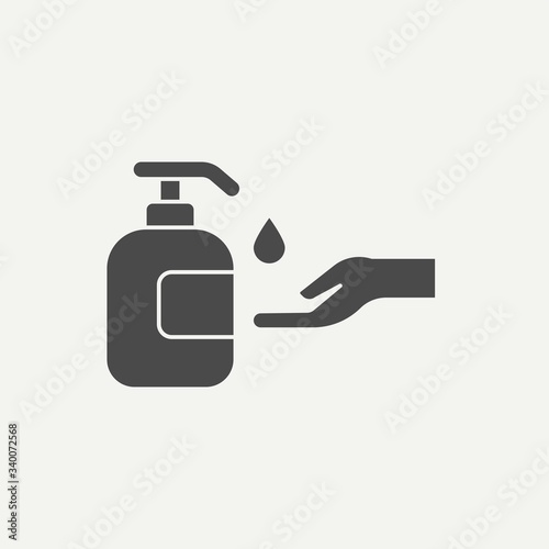Washing hand vector icon sign symbol