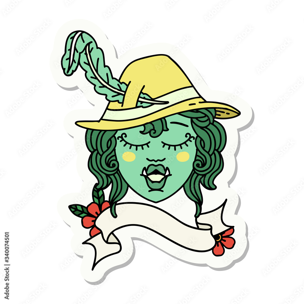orc bard character sticker orc bard character sticker