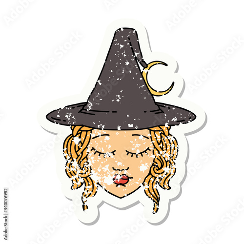 human mage character grunge sticker