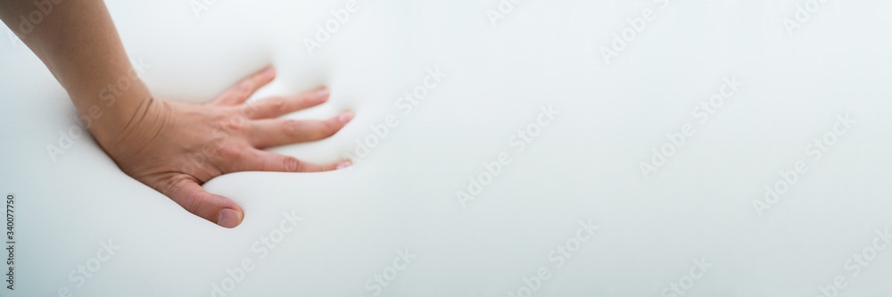 Fototapeta premium Hand Testing Mattress