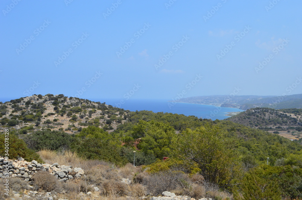 mountain landscape with mountains in Rhodes