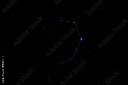 Obraz na płótnie night sky full of stars, constellation northern crone with alphecca
