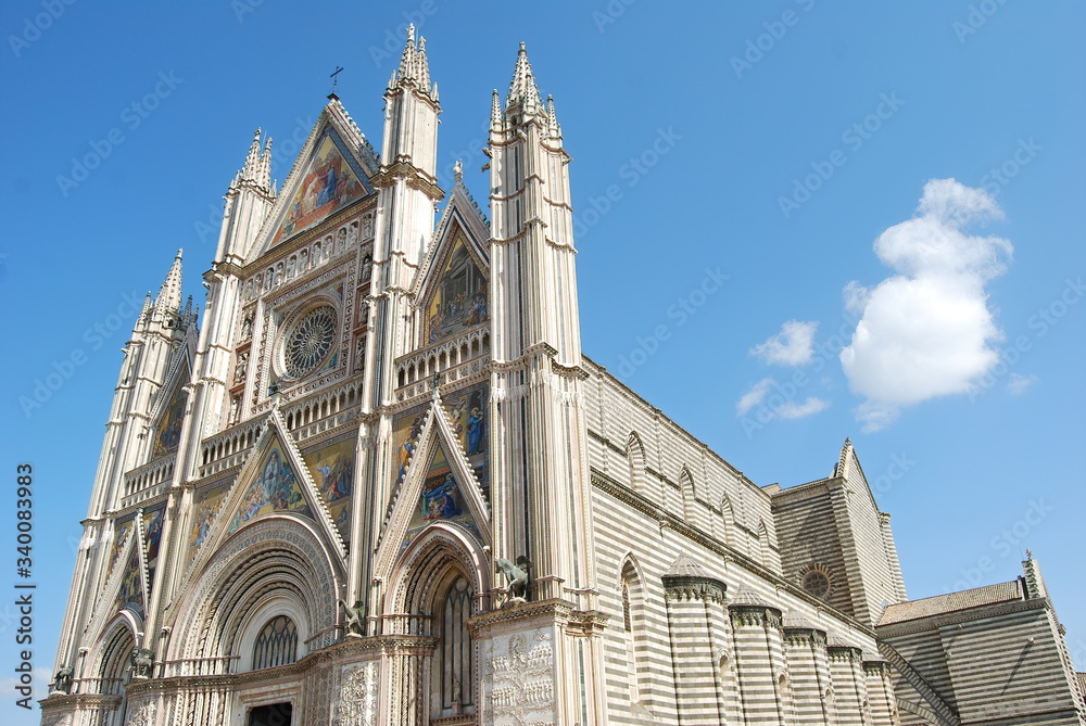 The famous cathedral of Orvieto. Umbria, Italy.