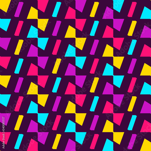 Seamless pattern with colorful geometric mosaic.
