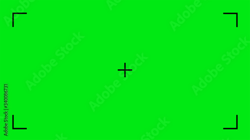 Green chroma key. VFX motion tracking markers