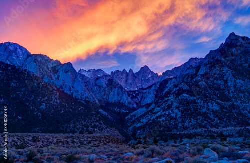 Photos Mt. Whitney at twilight