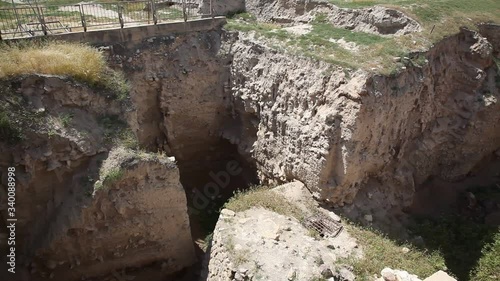 Archaeological digging in Tel of Jericho, Tell es Sultan. The oldest and lowest city in the world