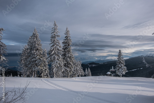 Winter hills landscape © Michal