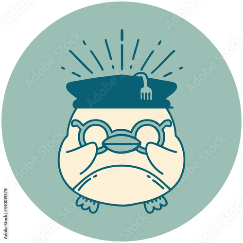 icon of tattoo style educated robin