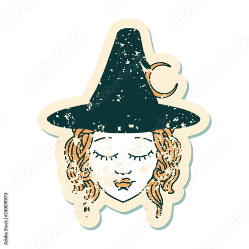 human mage character grunge sticker
