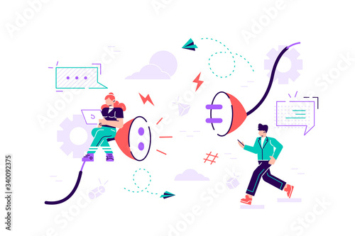 Business concept vector illustration, bug 404
