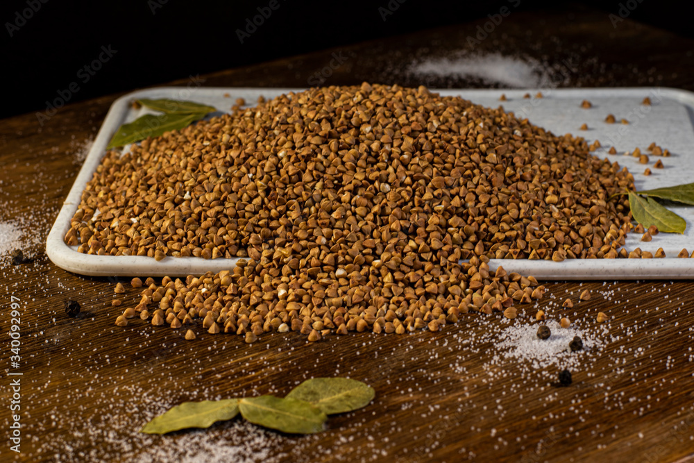 buckwheat, still life, salt and pepper, leaves, Bay leaf buckwheat, still life, salt and pepper, leaves, Bay leaf