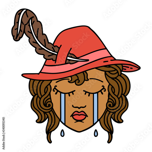 crying human bard illustration