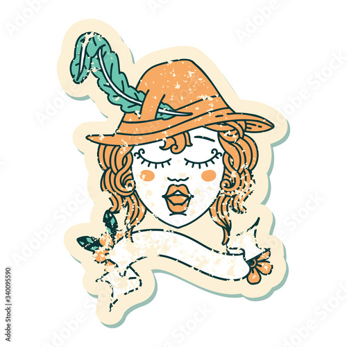 human bard character face illustration