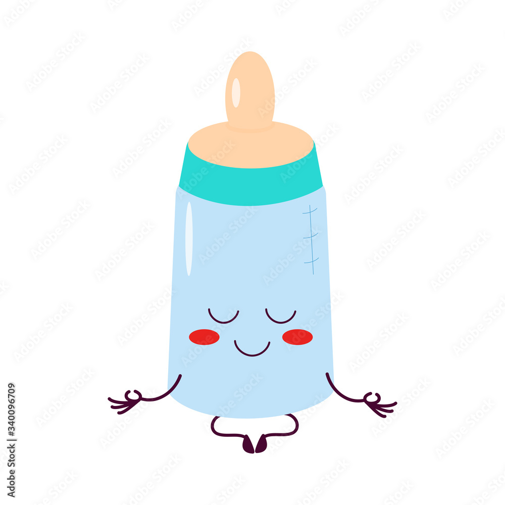 Feeding bottle with pacifier. Feeding bottle with pacifier.