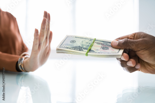 Hand Refusing Bribe