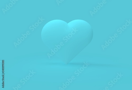 Monochromatic blue heart