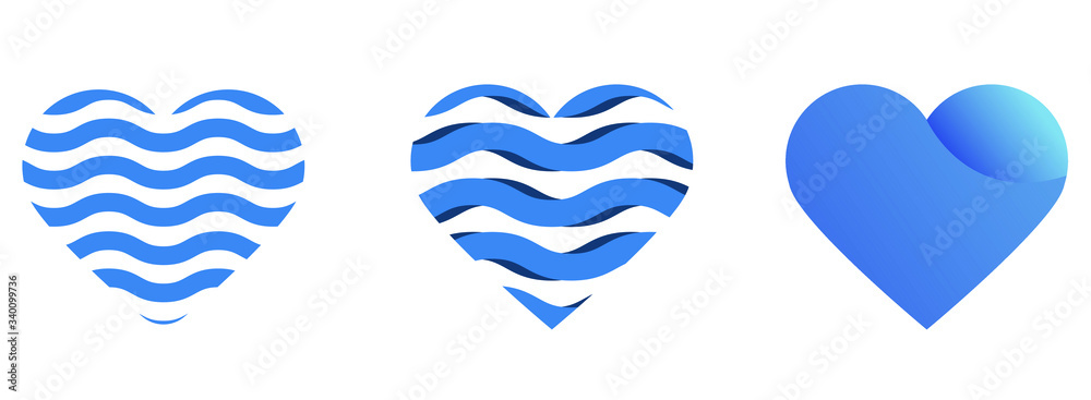 Fototapeta premium heart symbol collection in vector
