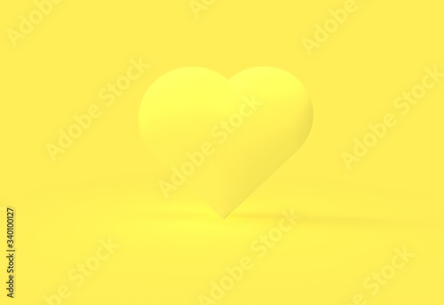 Monochromatic yellow heart