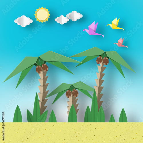 Paper Origami Concept Lands...