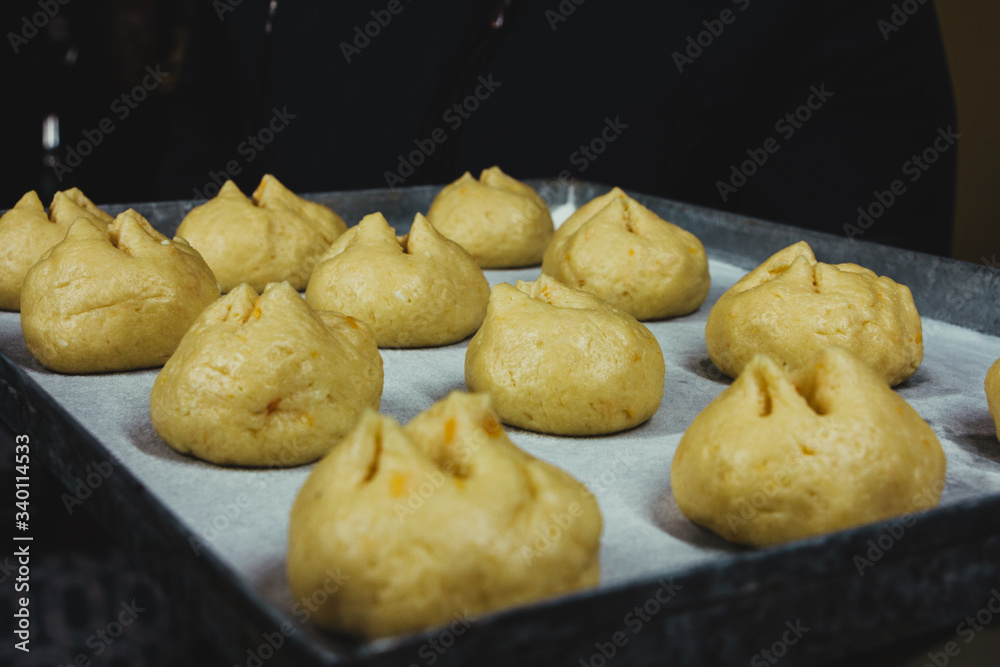 ready to bake bread dough, dough tray ready to bake bread dough, dough tray