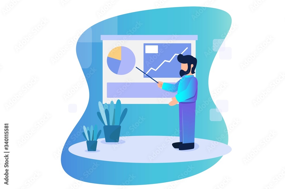Business people presenting concept illustration