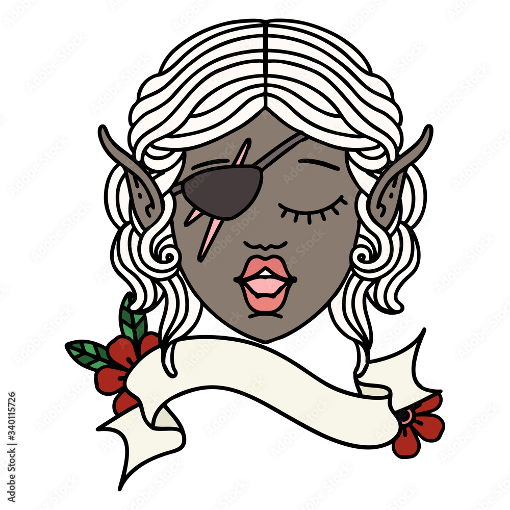 elf rogue character face illustration elf rogue character face illustration