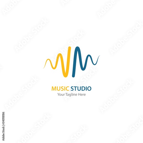 sound wave music logo