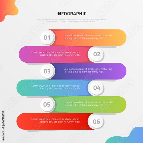 Business infographic with colorful theme