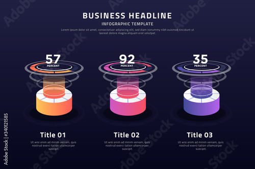 HUD style business infographic