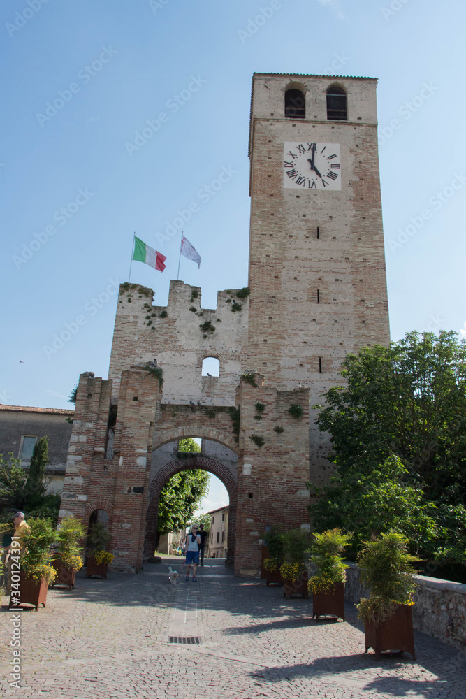 The fortified village Castellaro Lagusello, Mantua, Italy.