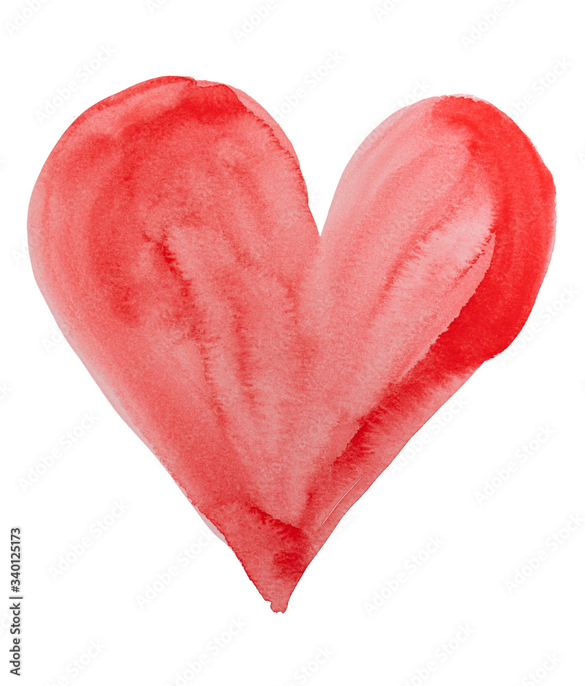 Red Watercolor  heart