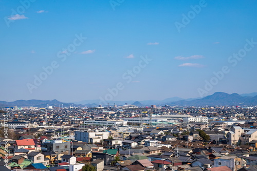 Cityscape of Marugame city , Kagawa, Shikoku, Japan 