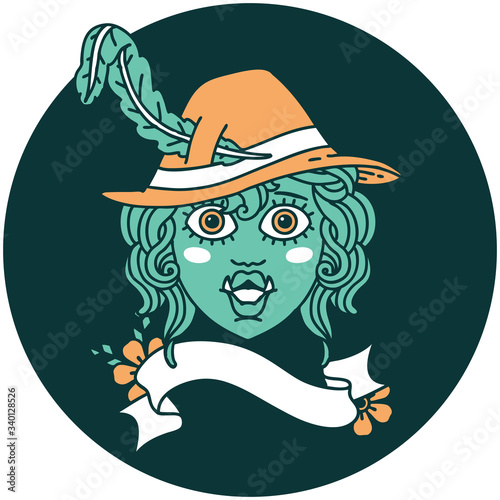 orc bard character  icon