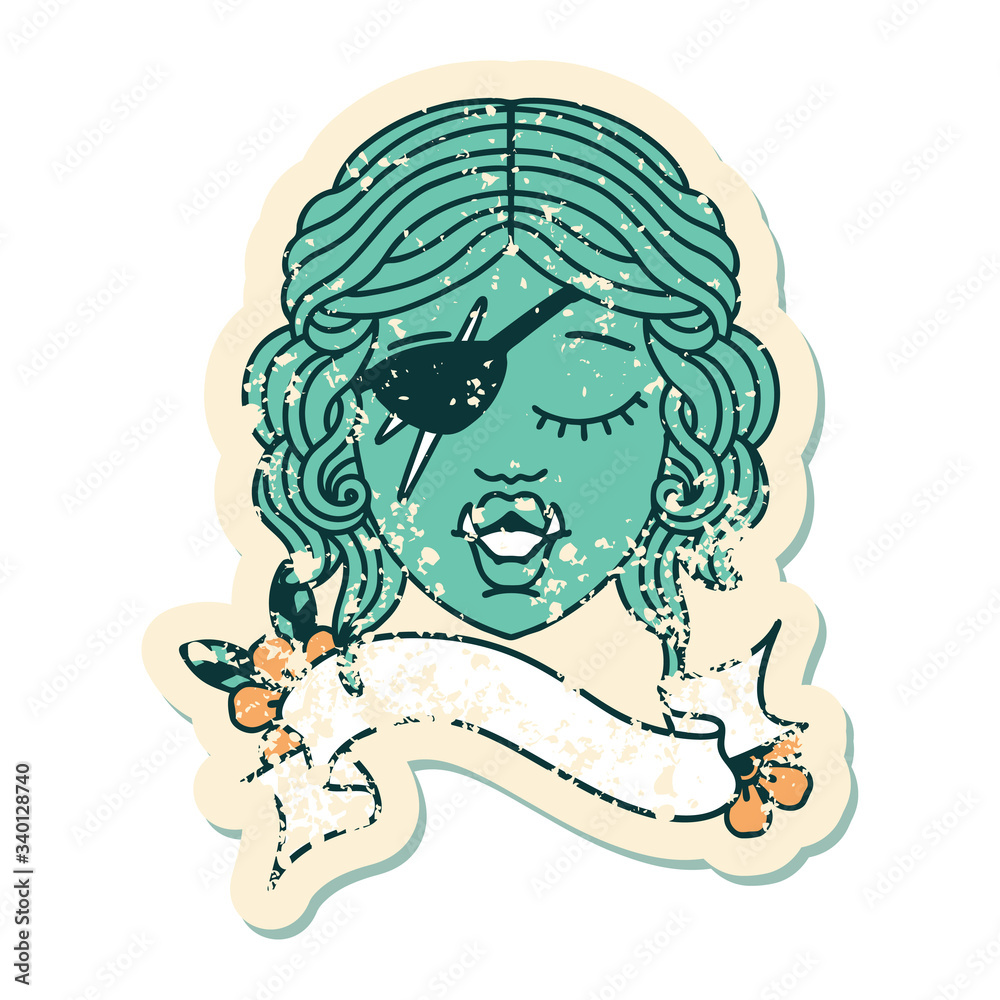 orc rogue character face illustration orc rogue character face illustration