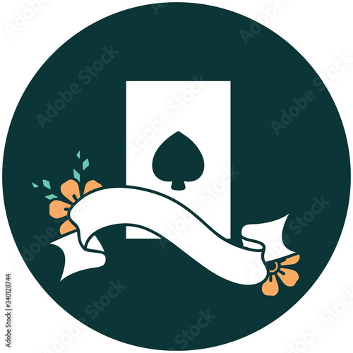 icon with banner of the ace of spades