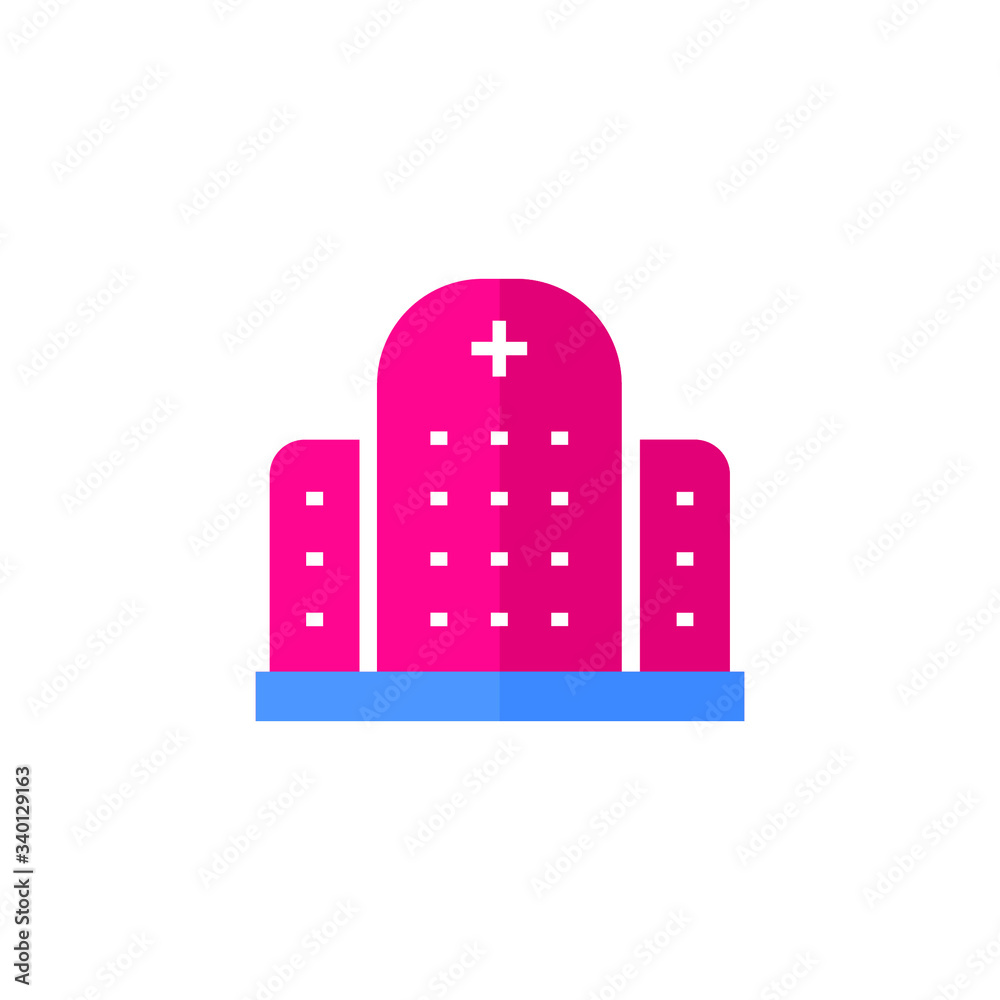 hospital vector flat design isolated on white background hospital vector flat design isolated on white background