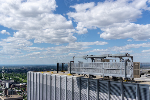 Incredible city view of Montreal from rooftop